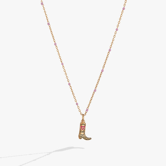Alex and Ani Barbie™ Cowboy Boot Pendant Necklace