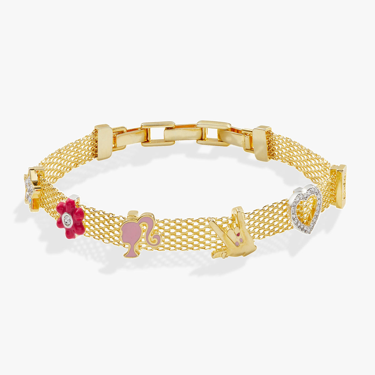 Alex and Ani Barbie™ Multicharm Mesh Chain Bracelet