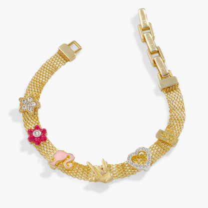 Alex and Ani Barbie™ Multicharm Mesh Chain Bracelet