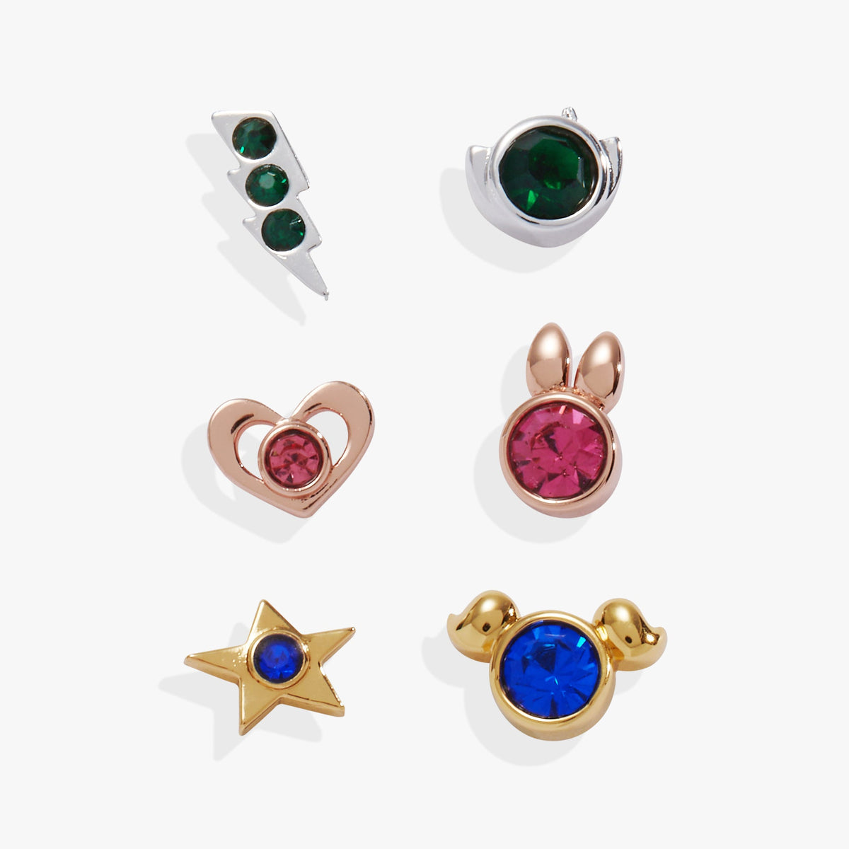 Alex and Ani THE POWERPUFF GIRLS™ Mismatch Stud, Set of 3