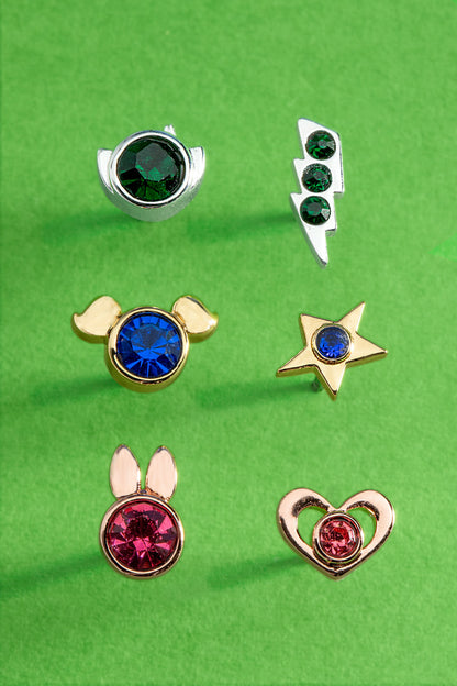 Alex and Ani THE POWERPUFF GIRLS™ Mismatch Stud, Set of 3