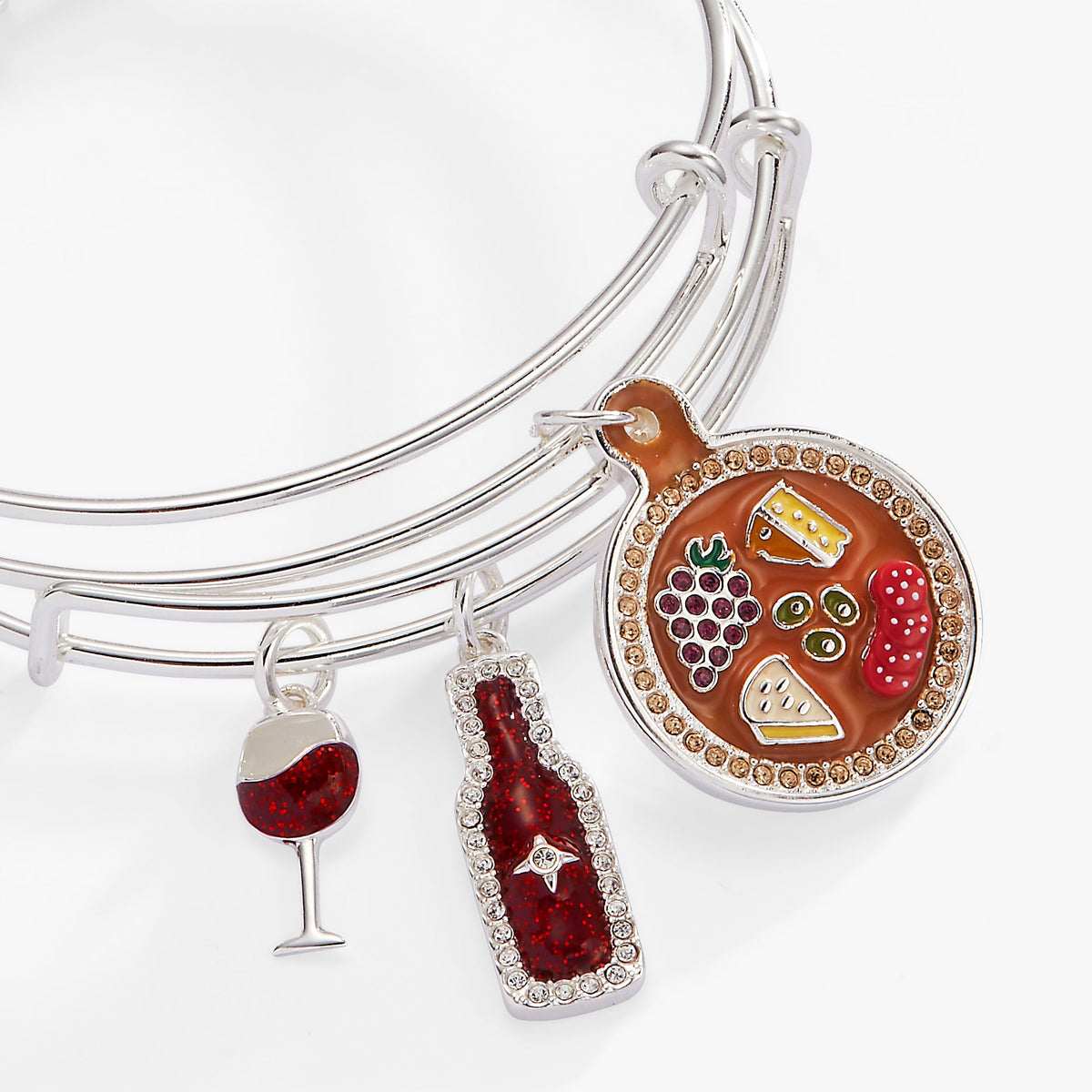Alex and Ani Wine and Cheese BFF Bangle Set of 2