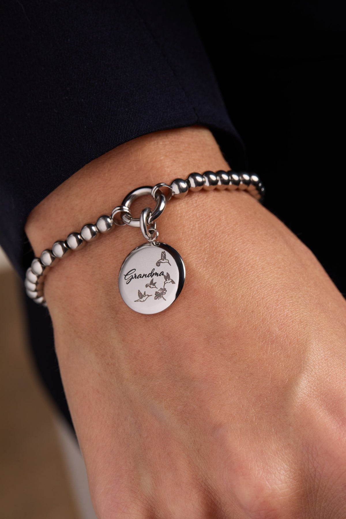 Alex and Ani Grandma Hummingbird Disc Charm