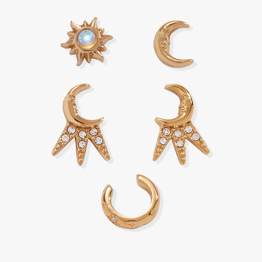 Alex and Ani Sun & Moon Earring Set
