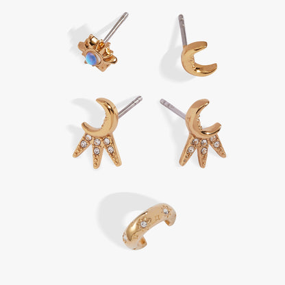 Alex and Ani Sun & Moon Earring Set