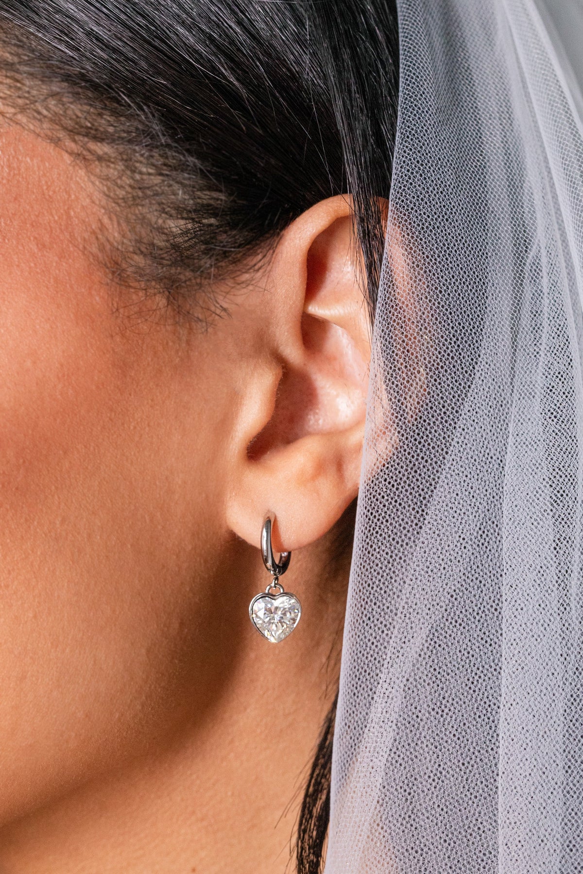 Alex and Ani Crystal Heart Huggie Hoop Earrings – Sparkling Occasion Earrings