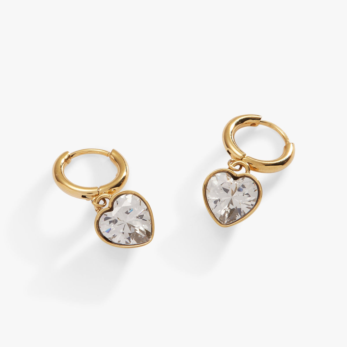 Alex and Ani Crystal Heart Huggie Hoop Earrings – Sparkling Occasion Earrings