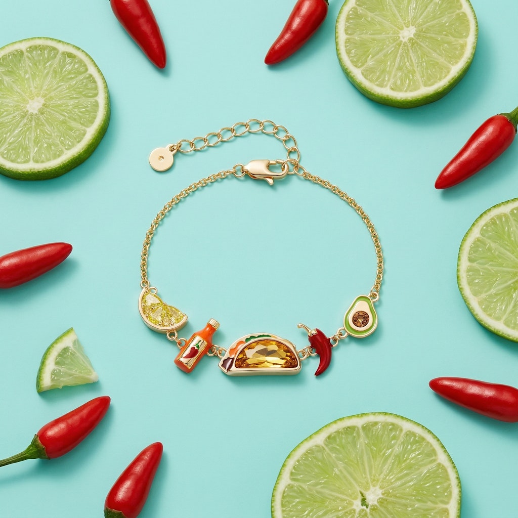 Alex and Ani Taco Inline Charm Bracelet