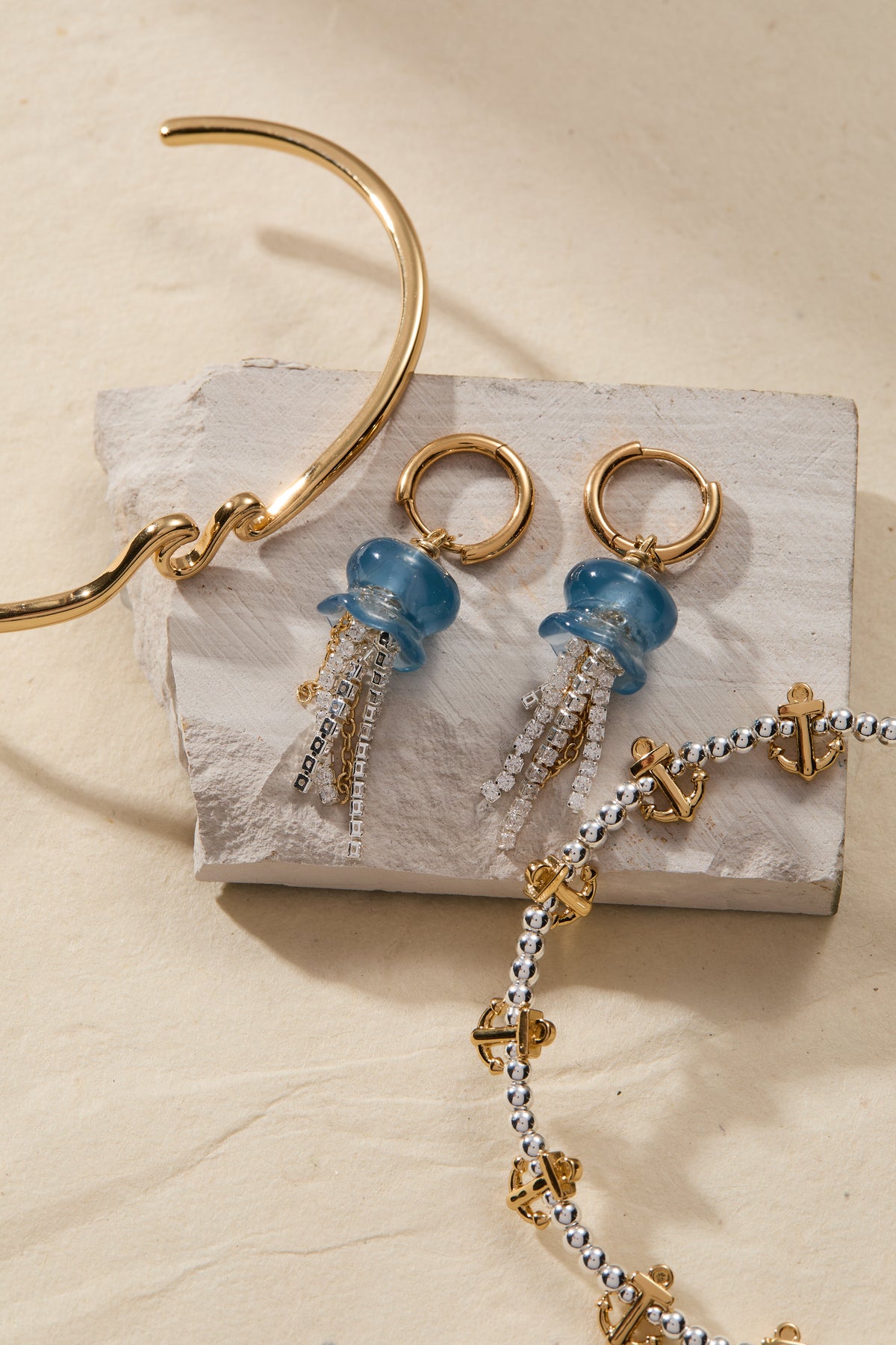 Alex and Ani Whimsical Jellyfish Huggie Hoops