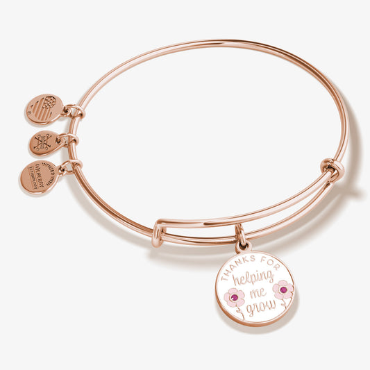 Alex and Ani Thanks For Helping Me Grow' Flower Charm Bangle