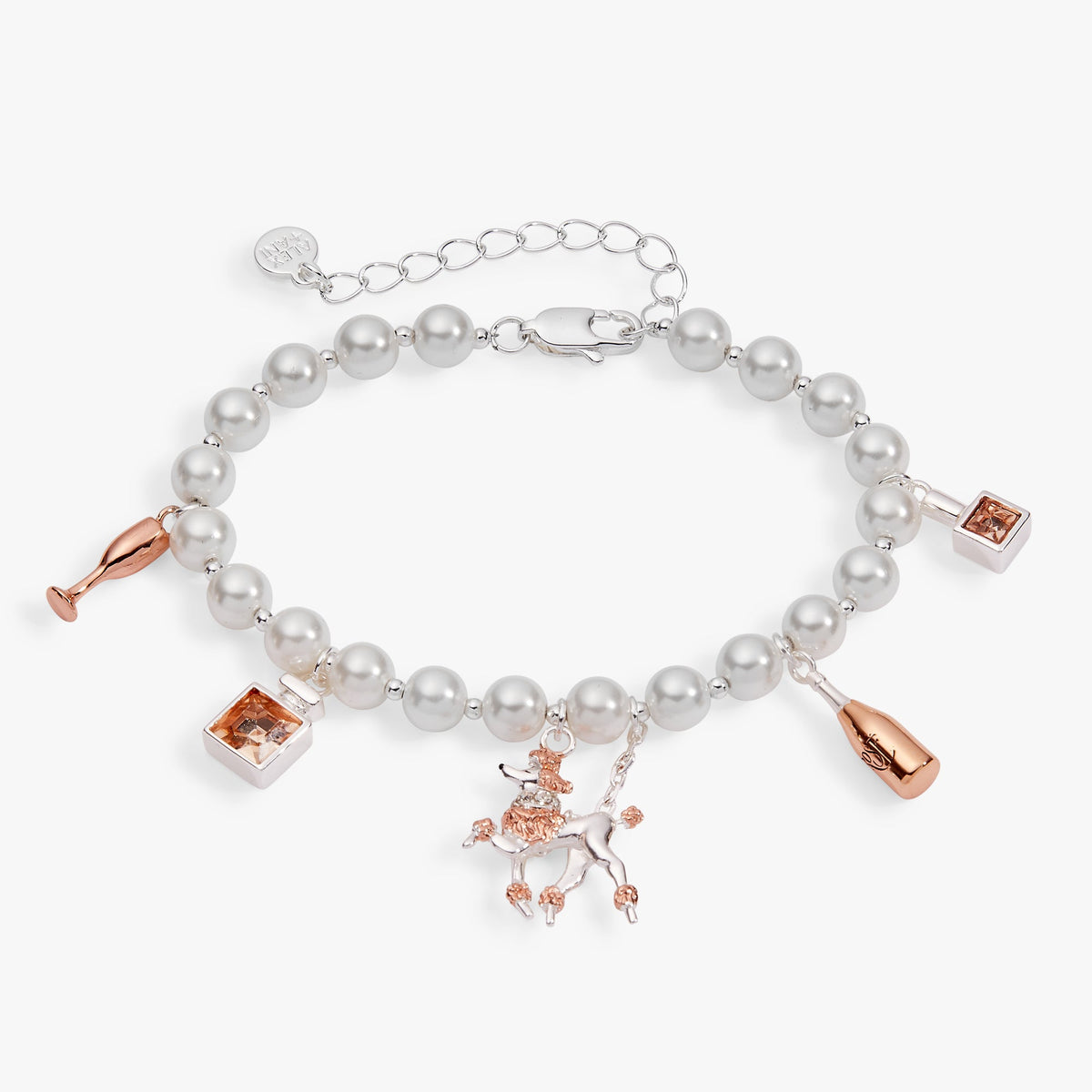 Alex and Ani Posh Poodle Pearl Charm Bracelet
