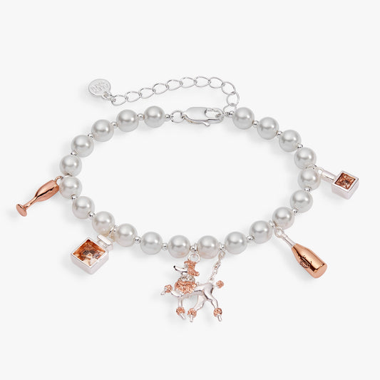Alex and Ani Posh Poodle Pearl Charm Bracelet