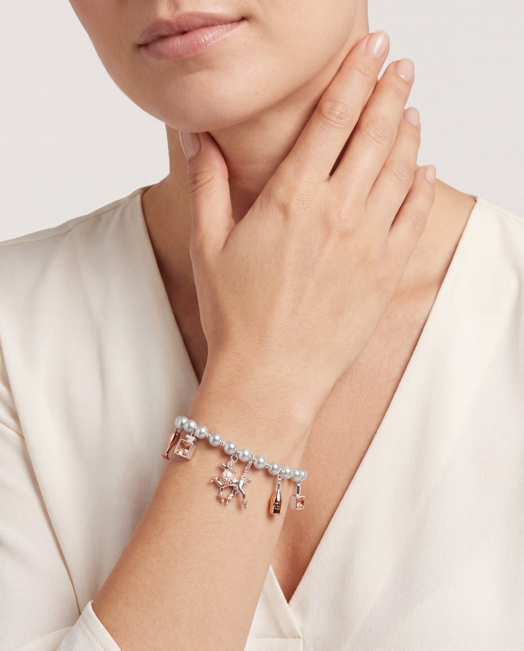 Alex and Ani Posh Poodle Pearl Charm Bracelet