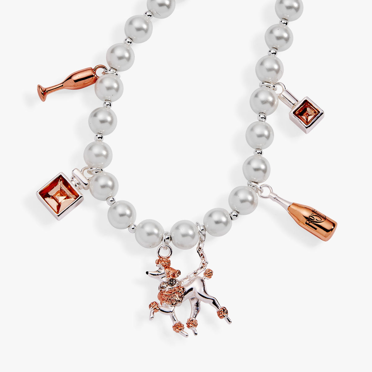 Alex and Ani Posh Poodle Pearl Charm Bracelet