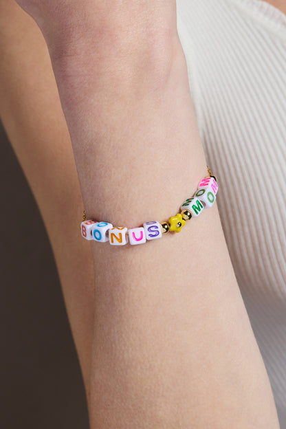 Alex and Ani Bonus Mom' Alphabet Bead Linear Bracelet