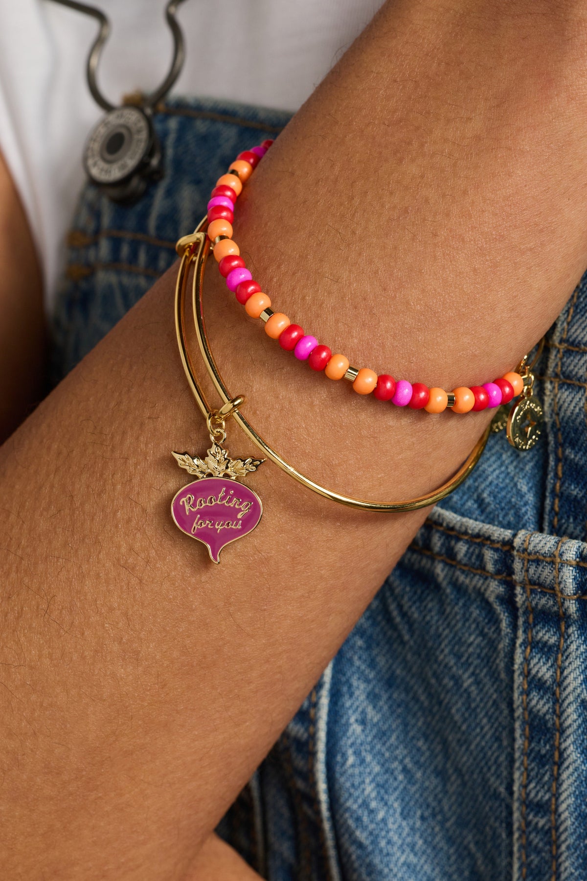 Alex and Ani Summer Hues Beaded Charm Bangle