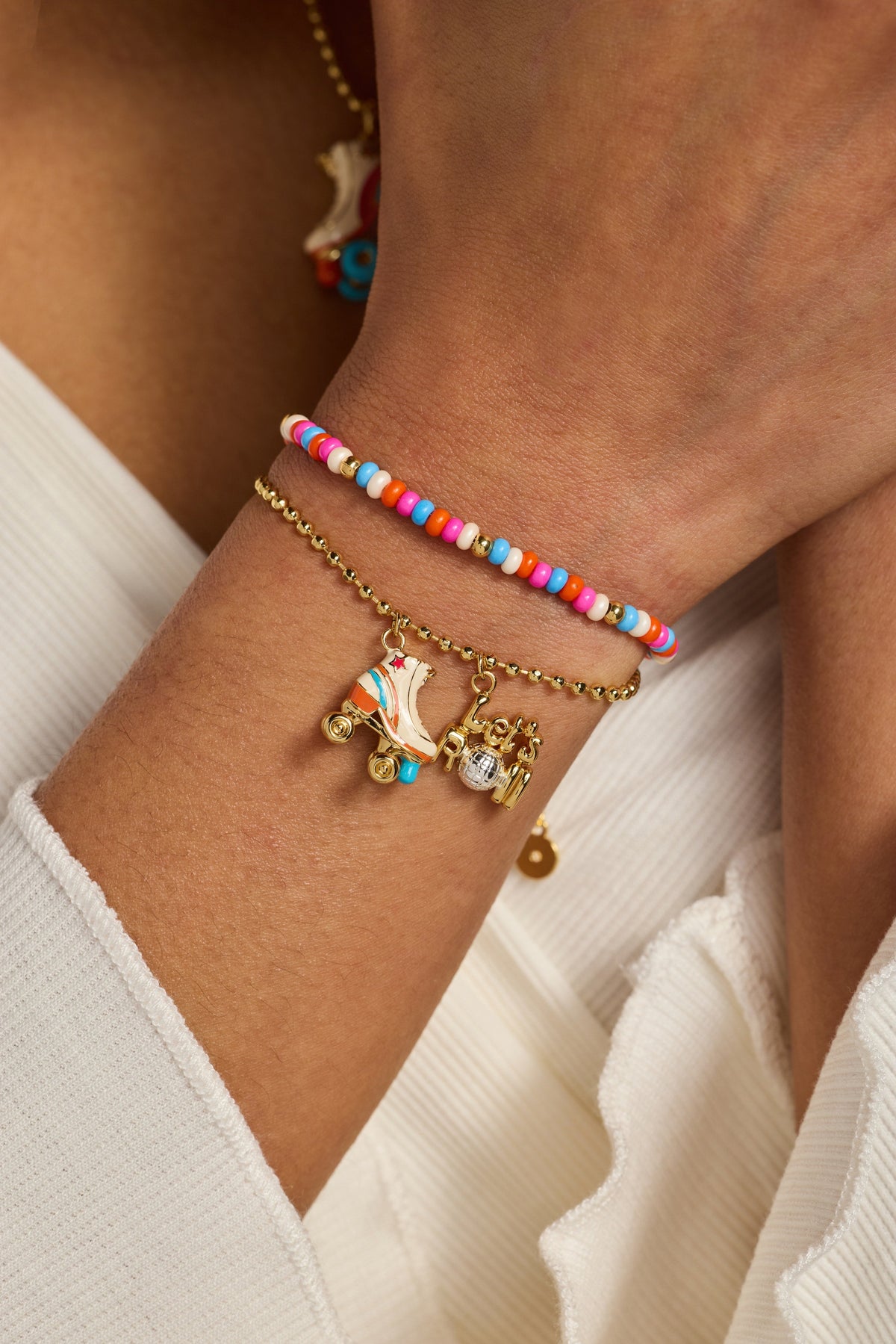 Alex and Ani 70s Roller Skate Double Strand Bracelet
