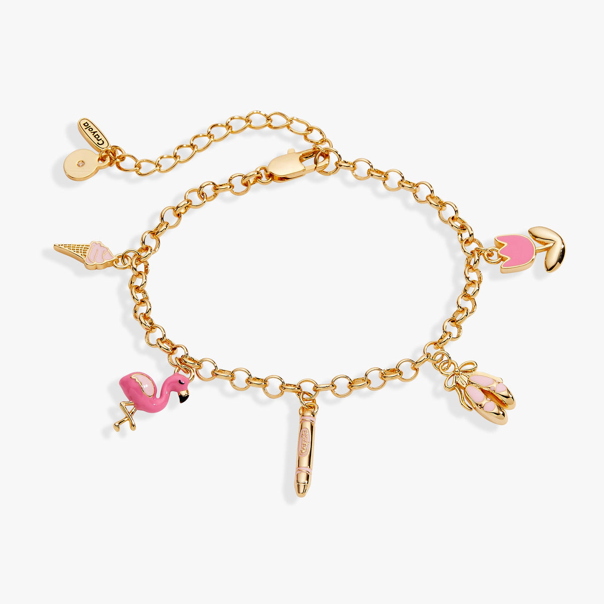 Alex and Ani Crayola Tickle Me Pink Charm Bracelet