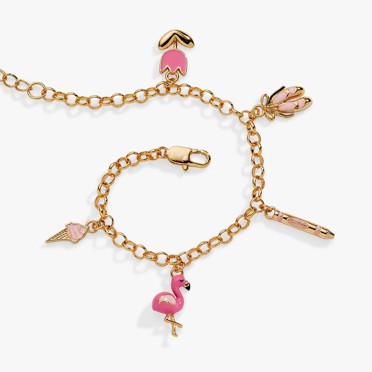 Alex and Ani Crayola Tickle Me Pink Charm Bracelet