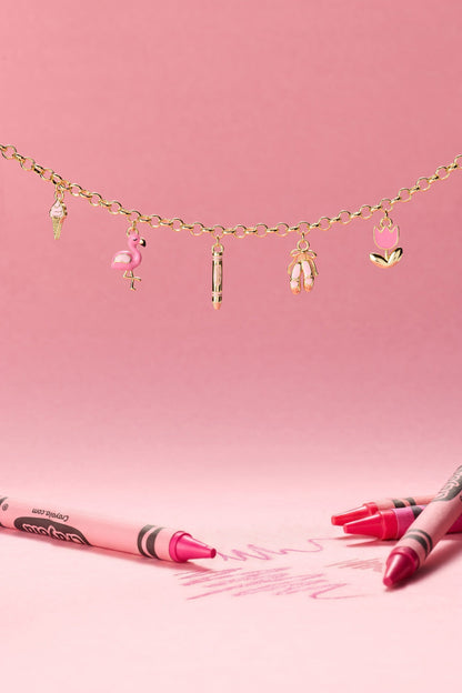 Alex and Ani Crayola Tickle Me Pink Charm Bracelet