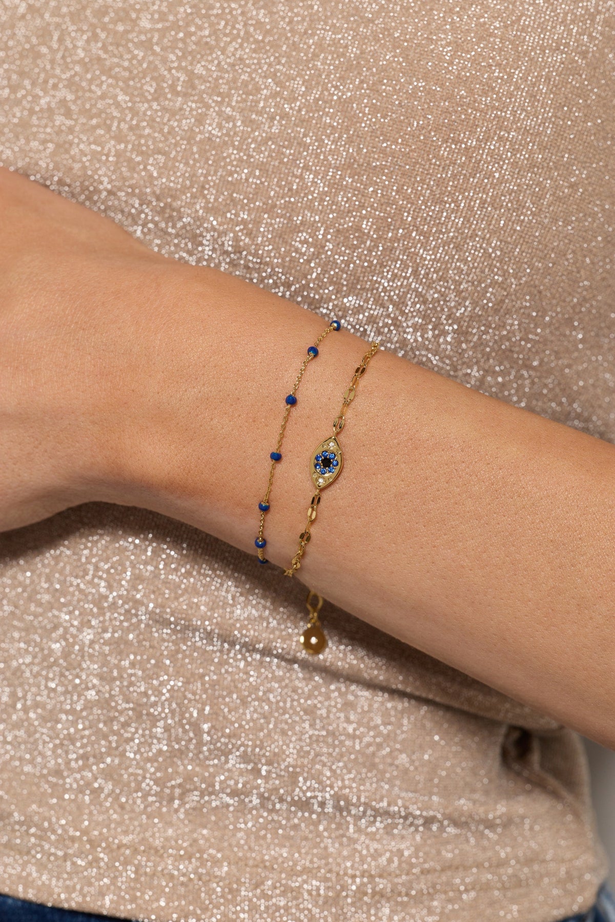Alex and Ani Festival Double Strand Evil Eye Bracelet