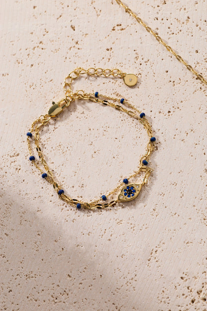 Alex and Ani Festival Double Strand Evil Eye Bracelet