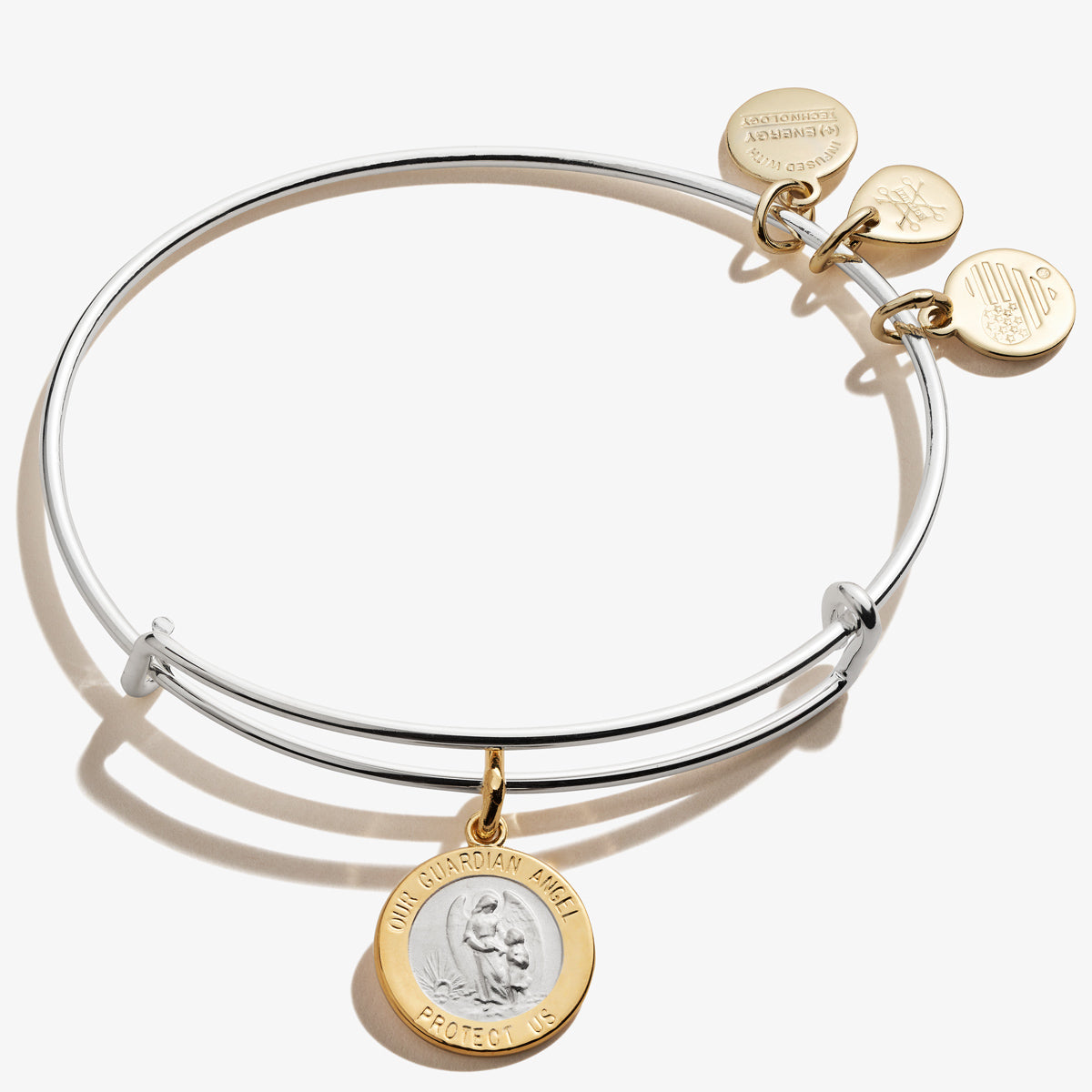 Alex and Ani Guardian Angel Charm Bangle Bracelet, Two-Tone