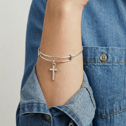 Alex and Ani Cross Charm Bangle Bracelet - Alex and Ani