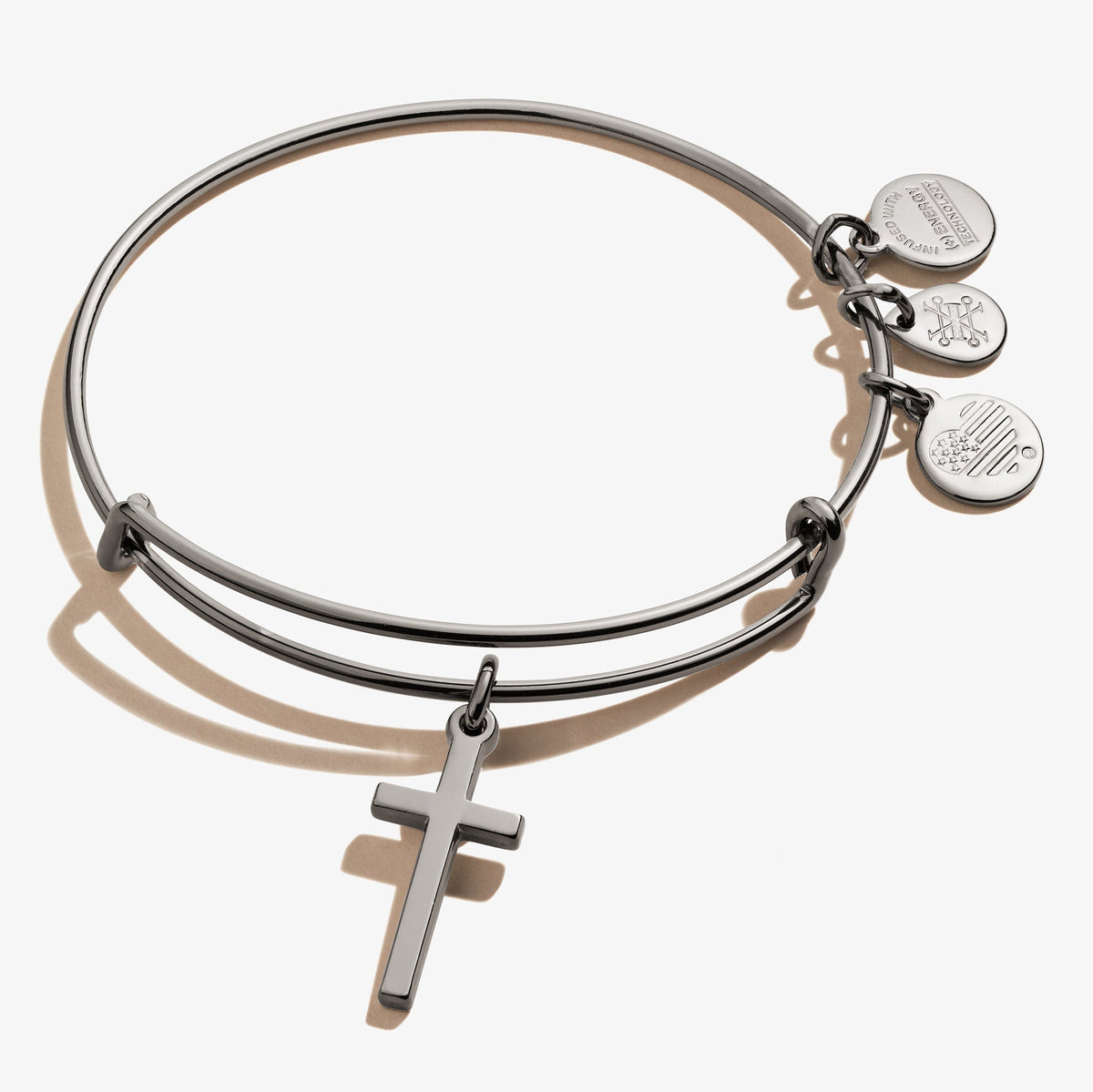 Alex and Ani Cross Charm Bangle Bracelet - Alex and Ani