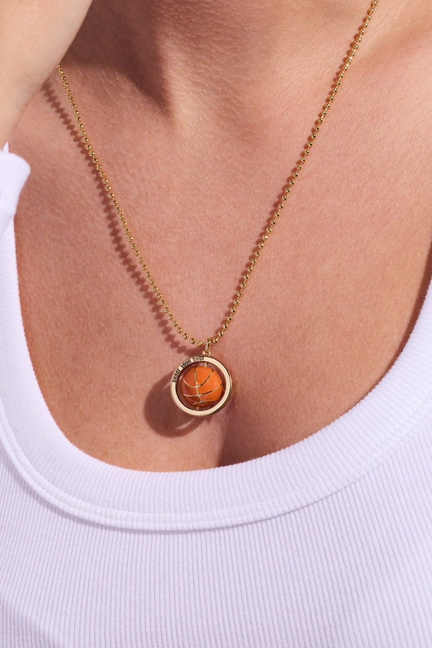 Alex and Ani Basketball Spinner Pendant