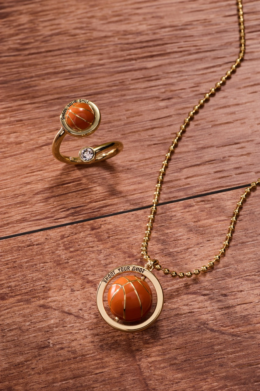 Alex and Ani Basketball Spinner Pendant