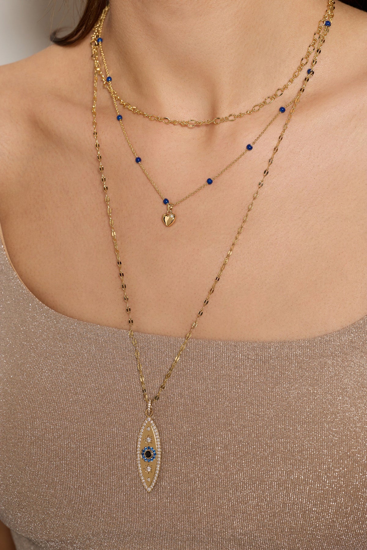 Alex and Ani Festival Stranded Evil Eye Necklace