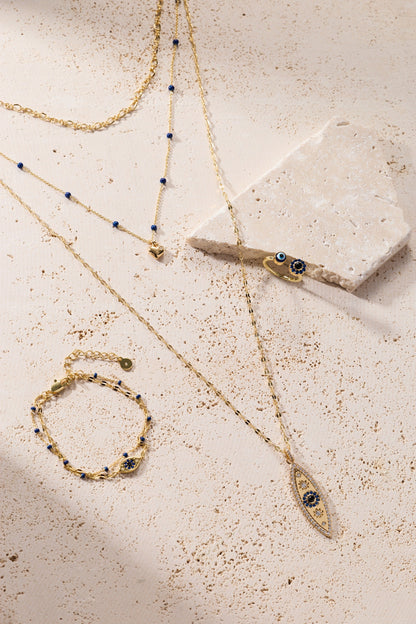 Alex and Ani Festival Stranded Evil Eye Necklace