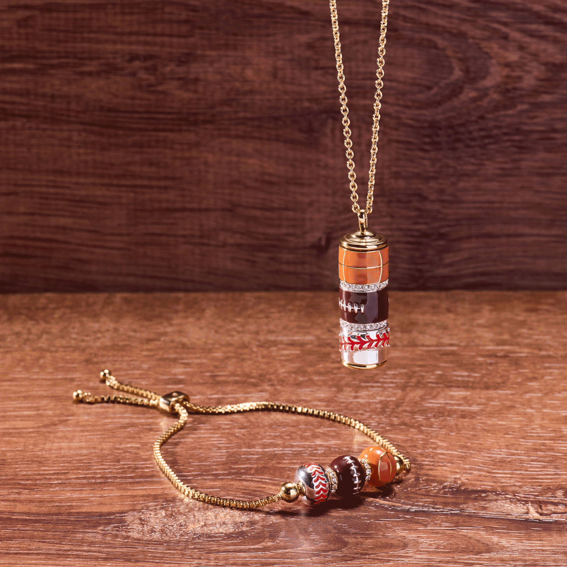 Alex and Ani Game On Spinner Pendant