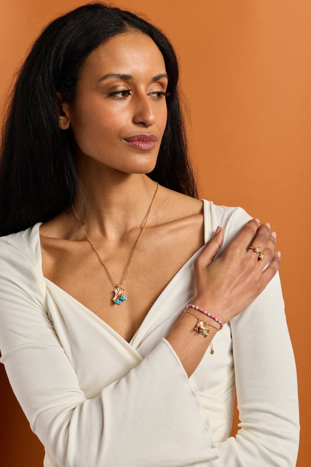 Alex and Ani 70s Roller Skate Necklace