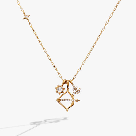 Alex and Ani Sagittarius Charm Cluster Necklace