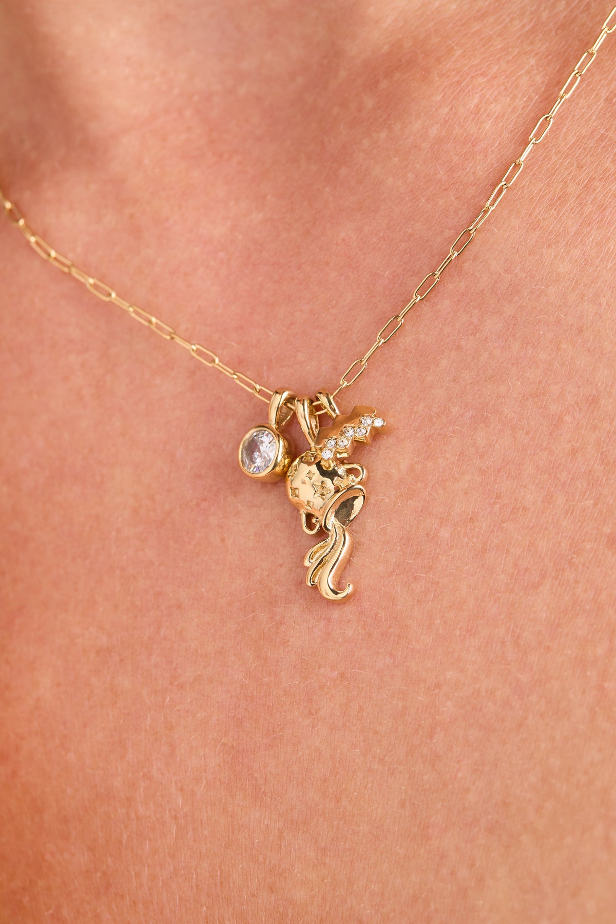 Alex and Ani Aquarius Charm Cluster Necklace