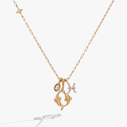 Alex and Ani Pisces Charm Cluster Necklace