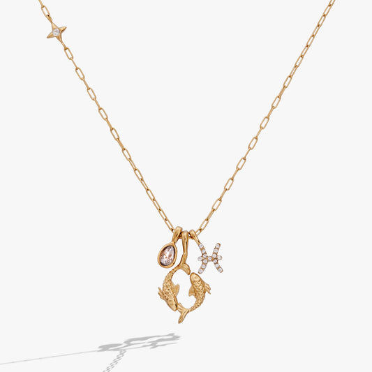 Alex and Ani Pisces Charm Cluster Necklace