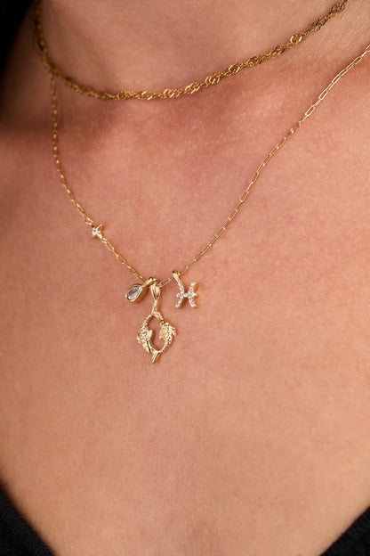 Alex and Ani Pisces Charm Cluster Necklace