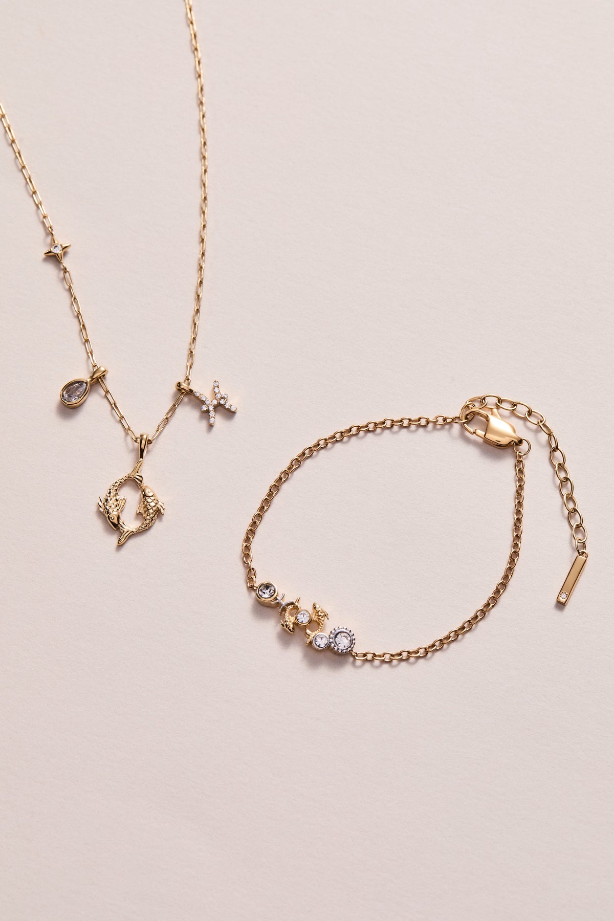 Alex and Ani Pisces Charm Cluster Necklace