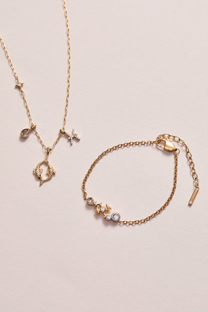 Alex and Ani Pisces Charm Cluster Necklace