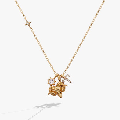 Alex and Ani Aries Charm Cluster Necklace