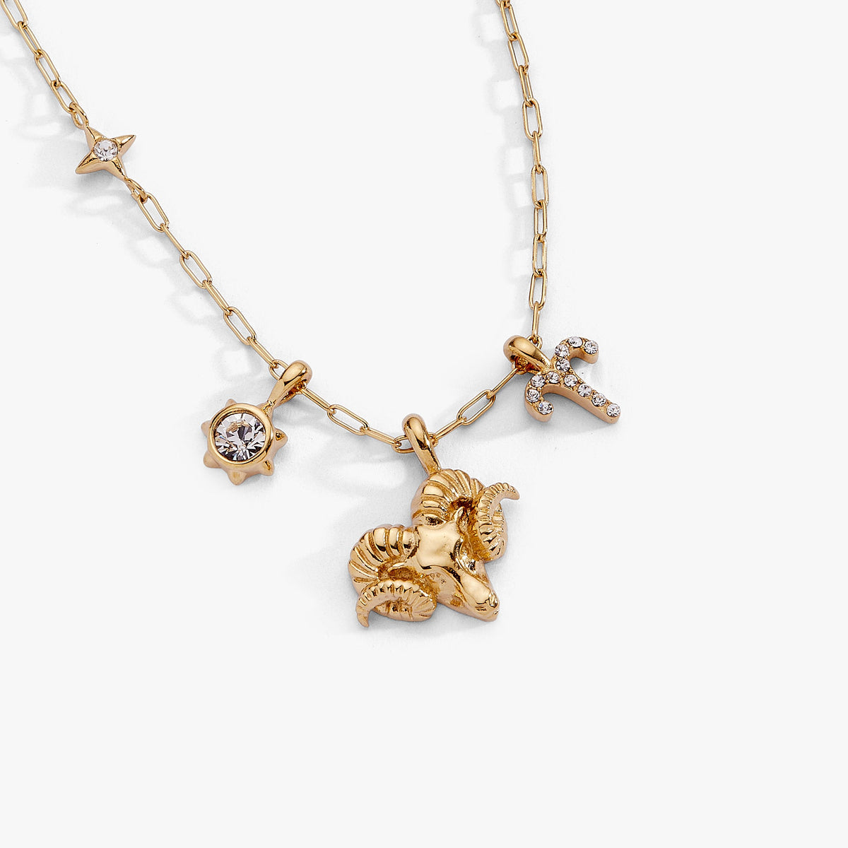 Alex and Ani Aries Charm Cluster Necklace