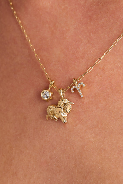 Alex and Ani Aries Charm Cluster Necklace