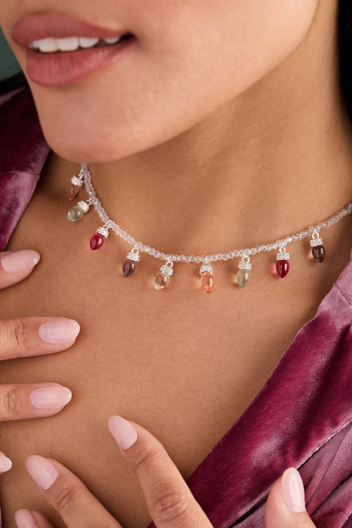 Alex and Ani Light Bulb Beaded Necklace