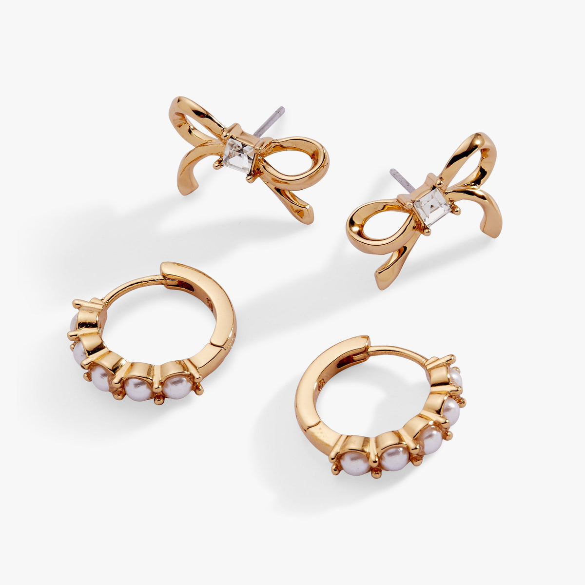 Alex and Ani Pearl Coquette Earring Set of 2