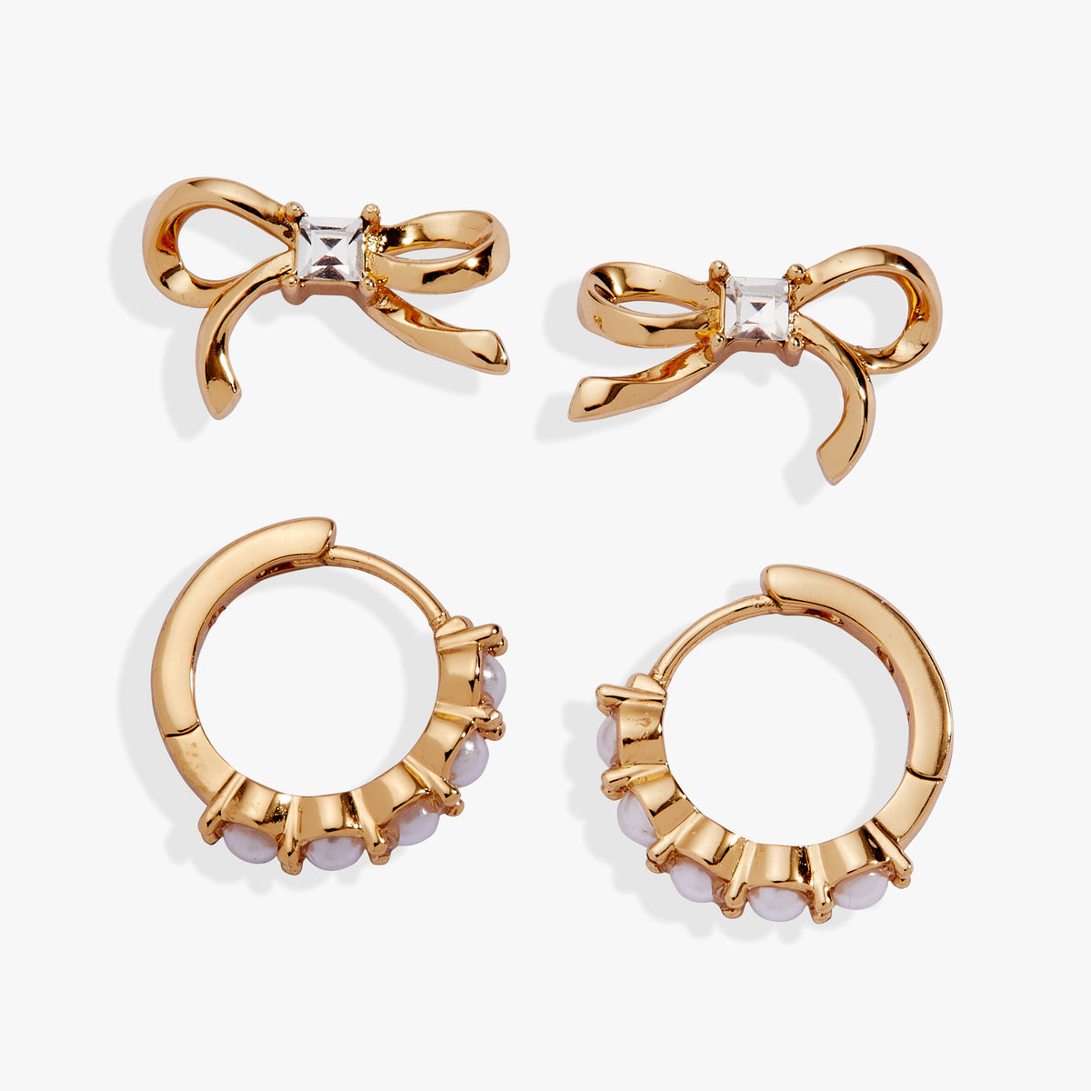 Alex and Ani Pearl Coquette Earring Set of 2