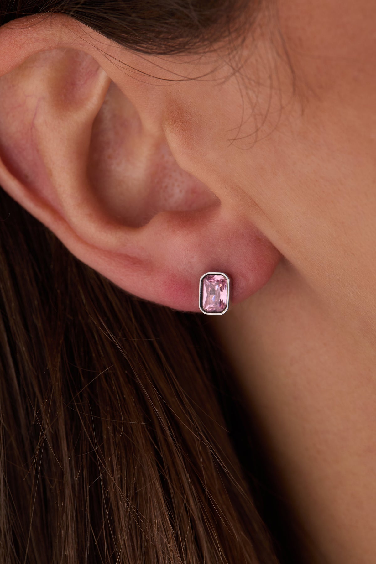 Alex and Ani October Emerald-Cut Birthstone Stud