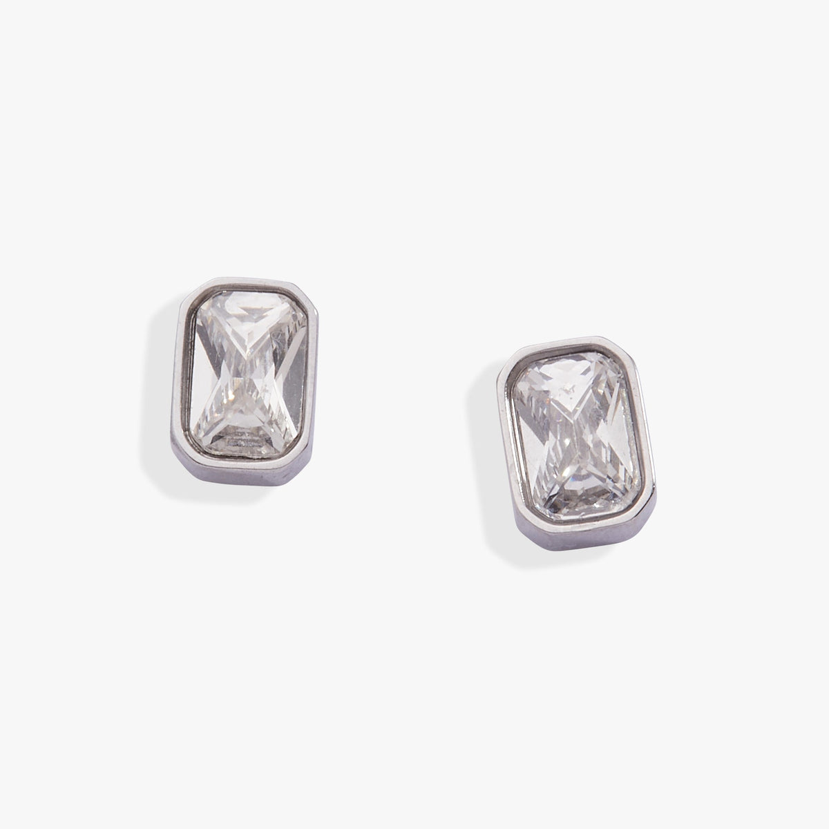 Alex and Ani April Emerald-Cut Birthstone Stud